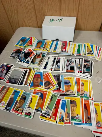 BOX LOT FULL OF MLB BASEBALL SPORTS TRADING CARDS # 145 - SHIPPING ONLY - MA