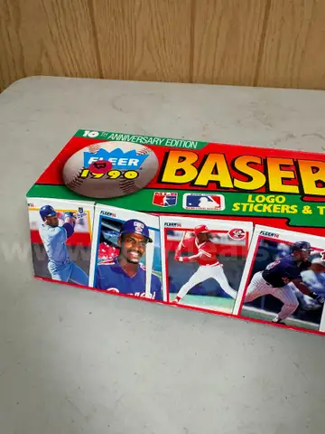 BOX LOT FULL OF MLB BASEBALL SPORTS TRADING CARDS 1990 FLEER - SHIPPING ONLY - MA