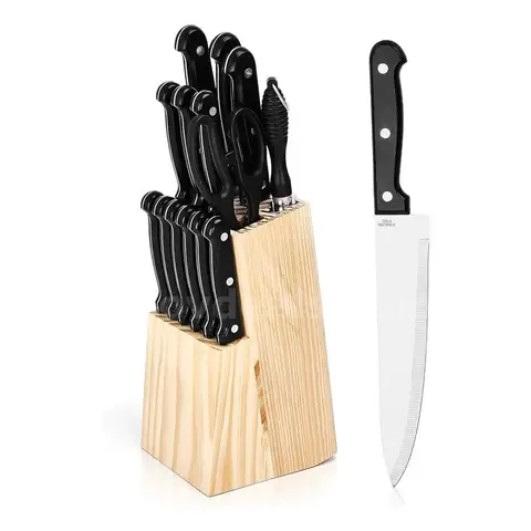 NEW 15PC KITCHEN KNIFE SET - SHIPPING ONLY - MA