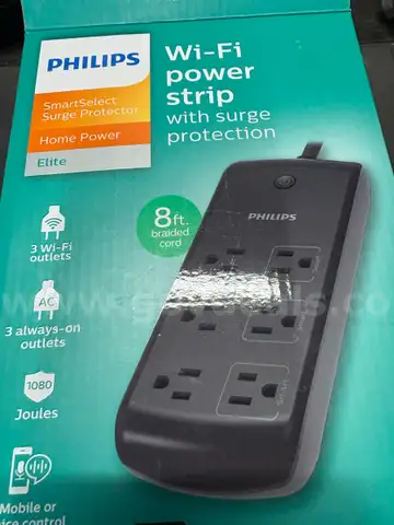 NEW IN BOX PHILIPS SMART POWER STRIP WIFI - SHIPPING ONLY - MA