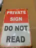 FUNNY DO NOT READ SIGN- SHIPPING ONLY - MA