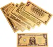 LOT OF GOLD COLORED HOLOGRAPHIC BILLS - SHIPPING ONLY - MA