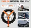 SET OF 4 BRAND NEW HEAVY DUTY TIRE TIE DOWN STRAPS WITH FLAT HOOK TOW TOWING FLATBED - SHIPPING ONLY
