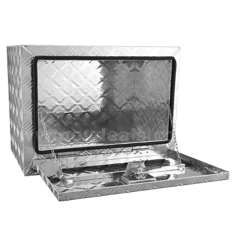 BRAND NEW ALUMINUM DIAMOND PLATE UNDERBODY TRUCK TRAILER STORAGE UTILITY BOX - SHIPPING ONLY