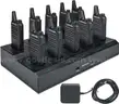 BRAND NEW SET OF 10 TWO WAY RADIOS WITH GANG CHARGER PROGRAMMED ALIKE - SCHOOL RETAIL OFFICE WAREHOUSE - SHIPPING ONLY