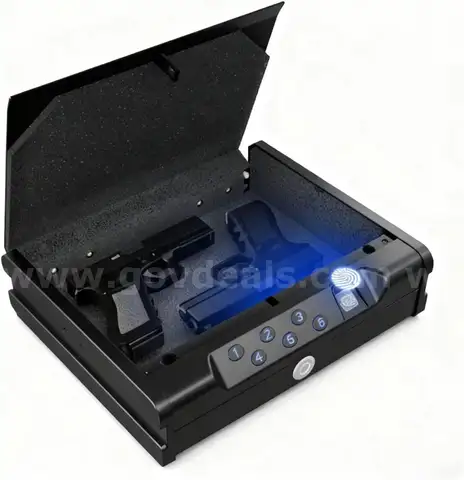 BRAND NEW BIOMETRIC AND KEYPAD HOME DOUBLE HANDGUN HAND GUN SAFE BOX - SHIPPING ONLY