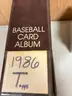 1986 TOPPS WITH 2 AUTOGRAPHED CARDS BINDER SET MLB - SHIPPING ONLY - MA