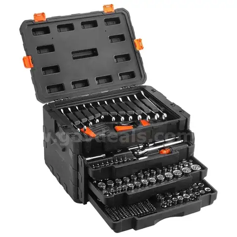 BRAND NEW 450 PIECE HEAVY DUTY 1/2, 3/8 & 1/4 INCH STANDARD & METRIC SOCKET / TOOL SET - SHIP ONLY