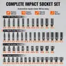 BRAND NEW SAE (STANDARD) AND METRIC 55 PIECE 1/4" IMPACT SOCKET SET - SHIP ONLY