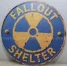 NUCLEAR RADIATION FALLOUT SHELTER METAL SIGN - SHIP ONLY