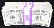 $2,000 BUNDLE OF AGED $20 BILLS FILM / T.V. / MOVIE MONEY CASH CURRENCY - SHIP ONLY