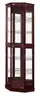 BRAND NEW, REAL WOOD, FLOOR STANDING, CHERRY, 5 SIDED, LIGHTED DISPLAY CURIO CABINET - SHIPPING ONLY