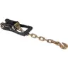 SET OF 4 BRAND NEW HEAVY DUTY TIRE TIE DOWN STRAPS WITH CHAIN HOOKS TOW TOWING FLATBED - SHIPPING ONLY
