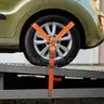 SET OF 4 BRAND NEW HEAVY DUTY TIRE TIE DOWN STRAPS WITH FLAT HOOK TOW TOWING FLATBED - SHIPPING ONLY