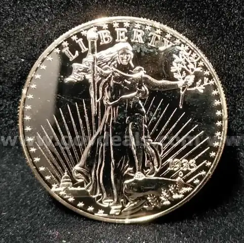 BEAUTIFUL REAL 24K GOLD CLAD 2003 PROOF OF THE 1933 AMREICAN GOLD EAGLE COIN!! - SHIP ONLY