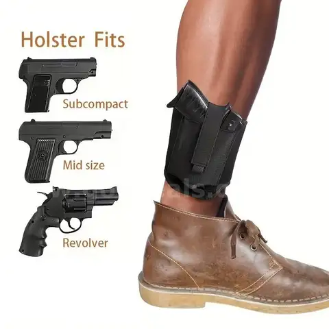 BRAND NEW UNIVERSAL FIT ADJUSTABLE ANKLE PISTOL GUN HOLSTER HOLDER - SHIP ONLY