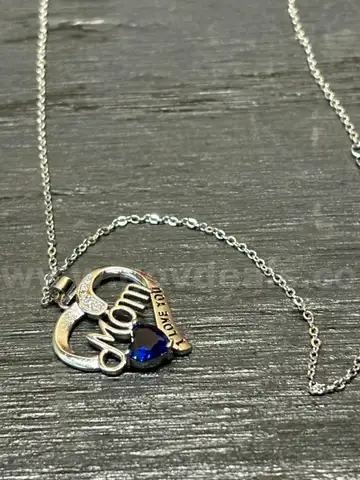 MOM NECKLACE WITH BLUE STONE - SHIPPING ONLY - MA