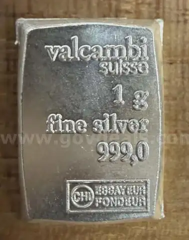 LOT OF 10 1G 0.999 FINE PURE SILVER INGOTS - SHIP ONLY