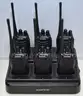 BRAND NEW SET OF 6 UHF TWO WAY RADIO WITH A 6 POCKET GANG CHARGER - WILL SHIP!!