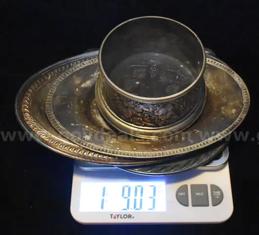 OVER 1 1/2 POUNDS (25 OUNCES) OF REAL SILVER PLATE AND SOLID SILVER DINNERWARE - SHIPPING ONLY