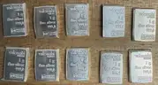 LOT OF 10 1G 0.999 FINE PURE SILVER INGOTS - SHIP ONLY