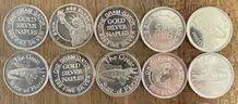 LOT OF 10 1G 0.999 FINE PURE SILVER ROUNDS - SHIP ONLY