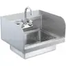BRAND NEW STAINLESS STEEL COMMERCIAL BAR HAND WASH SINK WITH FAUCET AND SPLASH GUARDS - SHIP ONLY