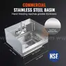 BRAND NEW STAINLESS STEEL COMMERCIAL BAR HAND WASH SINK WITH FAUCET AND SPLASH GUARDS - SHIP ONLY