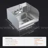 BRAND NEW STAINLESS STEEL COMMERCIAL BAR HAND WASH SINK WITH FAUCET AND SPLASH GUARDS - SHIP ONLY