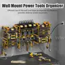 BRAND NEW HEAVY DUTY POWER TOOL WALL RACK WITH POWER STRIP FOR CHARGERS - CAN SHIP!!!