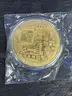 BITCOIN TOKEN GOLD COLORED COIN IN PLASTIC CASE - SHIPPING ONLY - MA