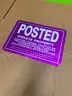5 PACK PURPLE PRIVATE PROPERTY SIGNS - SHIPPING ONLY - MA