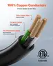 BRAND NEW SOLID COPPER GENERATOR / WELDER WELDING EXTENSION CORD CABLE 30 AMP 50 FT, NEMA 6-50P 10/3 AWG - SHIPPING ONLY