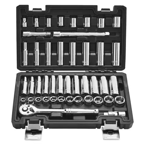 BRAND NEW SAE (STANDARD) AND METRIC 44 PIECE 3/8" SOCKET SET - SHIP ONLY