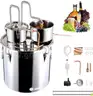 BRAND NEW 3 GALLON DUAL CONDENSOR STAINLESS & COPPER MOONSHINE WINE ALCOHOL STILL - SHIPPING ONLY