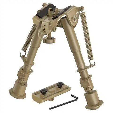 BRAND NEW SAND COLORED FOLDING RIFLE BI-POD BIPOD HUNTING MILITARY AR-15 - SHIPPING ONLY