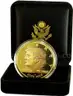 REAL 1 OUNCE 24 CARAT GOLD PLATED DONALD TRUMP AMERICAN EAGLE LIBERTY COIN - SHIP ONLY