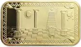 REAL .999 PURE GOLD CLAD MASONIC MASON COIN INGOT - SHIP ONLY