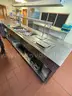 Cafeteria Style Buffet Table with Food Shield, Top Shelf and Food Warmer