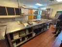 Cafeteria Style Buffet Table with Food Shield, Top Shelf and Food Warmer