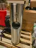 Stainless Steel Floor Stand Wipes Dispenser with a built-in Trash Can
