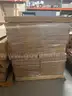 Two pallets of carpe tile of different colors