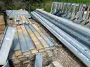 Lot of Galvanized Guard Rail and Misc. Related Parts