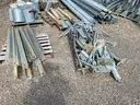 Lot of Galvanized Guard Rail and Misc. Related Parts