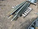 Lot of Galvanized Guard Rail and Misc. Related Parts