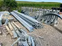 Lot of Galvanized Guard Rail and Misc. Related Parts