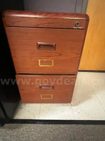 2 Drawer Wooden File Cabinet