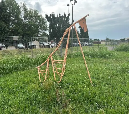 Horse shaped climbing set, aluminium and steel