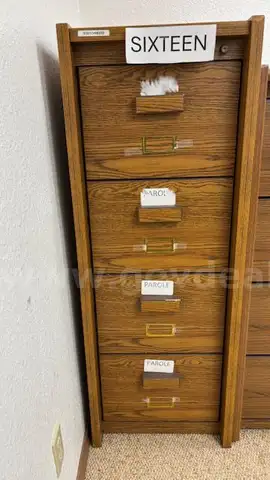Wood Look 4 Drawer Legal File Cabinet