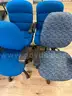 Chairs; wheeled, lot of 8